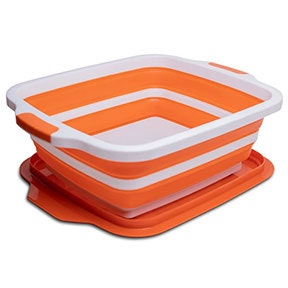 ATBBQ Collapsible Prep Tub with Built-in Cutting Board